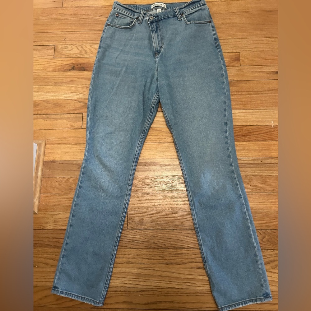 Abercrombie Curve Love crisscross 90s ultra high slim straight